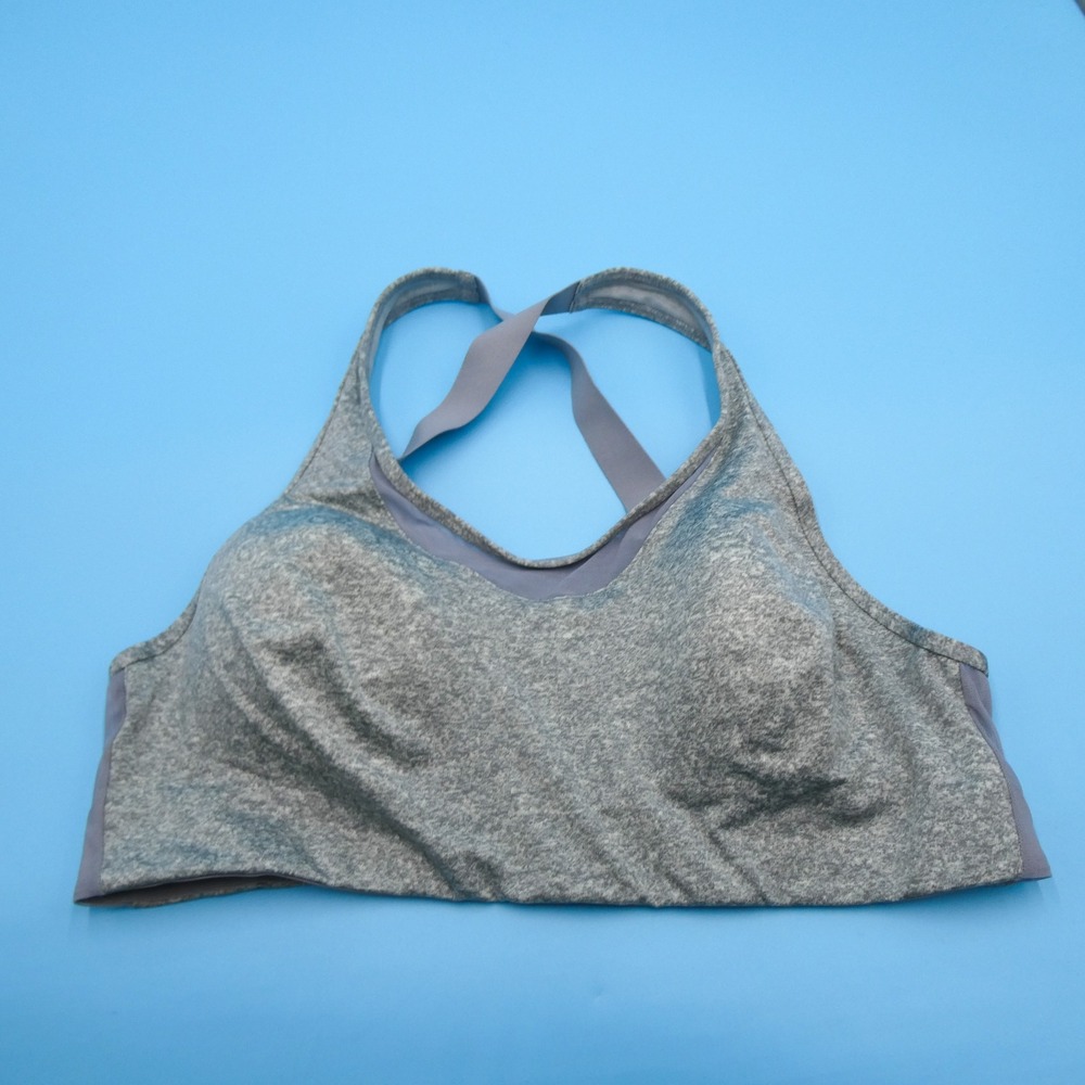 PINK Sport‎ Bra Womens Extra Large Ultimate Lightly Lined Gray Heather Polyester